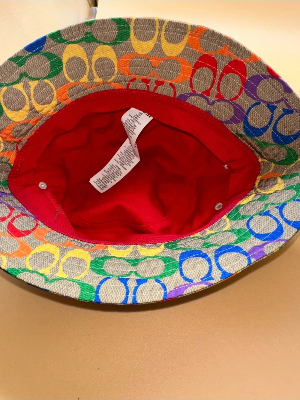 Coach Pride 2022 Multicolor Signature Print Bucket Hat
